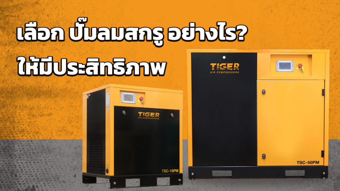 เลือกซื้อ ปั๊มลมสกรู อย่างไร? ให้มีประสิทธิภาพ