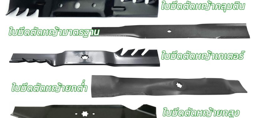 5 รูปแบบ ใบมีดตัดหญ้า แต่ละแบบรูปทรงอย่างไร?