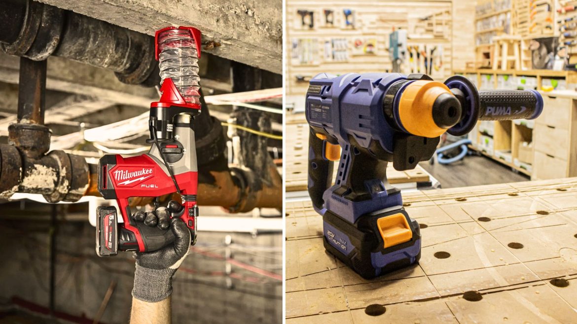 ใช้ สว่านโรตารี่ เจาะเพดานยังไง ไม่ให้ฝุ่นร่วงใส่หน้า?