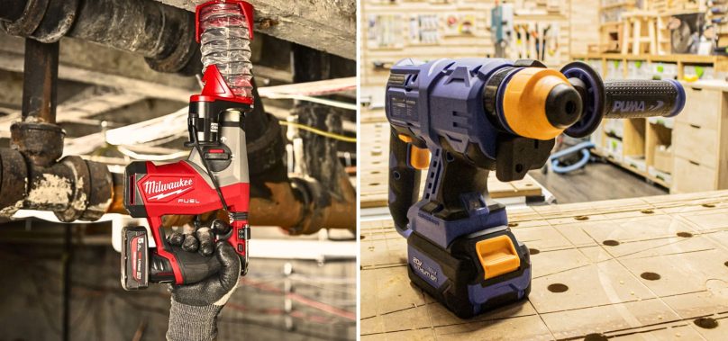 ใช้ สว่านโรตารี่ เจาะเพดานยังไง ไม่ให้ฝุ่นร่วงใส่หน้า?